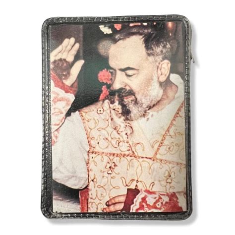 St Padre Pio Vintage Holy Card W Relic Of St Father Pio Blessed
