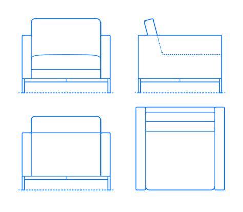 Bolster Armchair Dimensions And Drawings Dimensionsguide