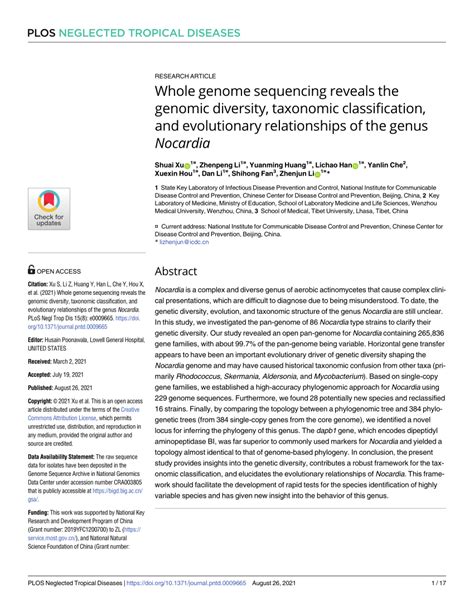 PDF Whole Genome Sequencing Reveals The Genomic Diversity Taxonomic