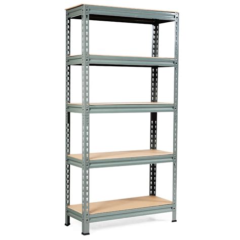 Costway 5-Tier Metal Storage Shelves 60'' Garage Rack W/Adjustable
