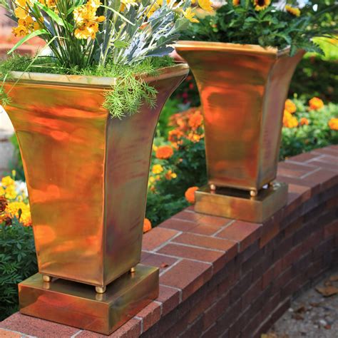 Hence, you can adjust your plants' needs accordingly, whether they need more sunlight or shade. H. Potter Large Square Stainless Steel/Copper Plated Pot ...