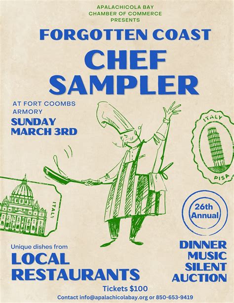 26th Forgotten Coast Chef Sampler Apalachicola St George Island Florida