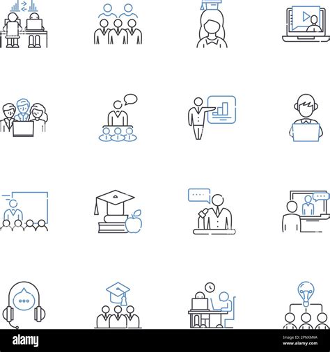 Nurturing idea line icons collection. Cultivate, Foster, Develop