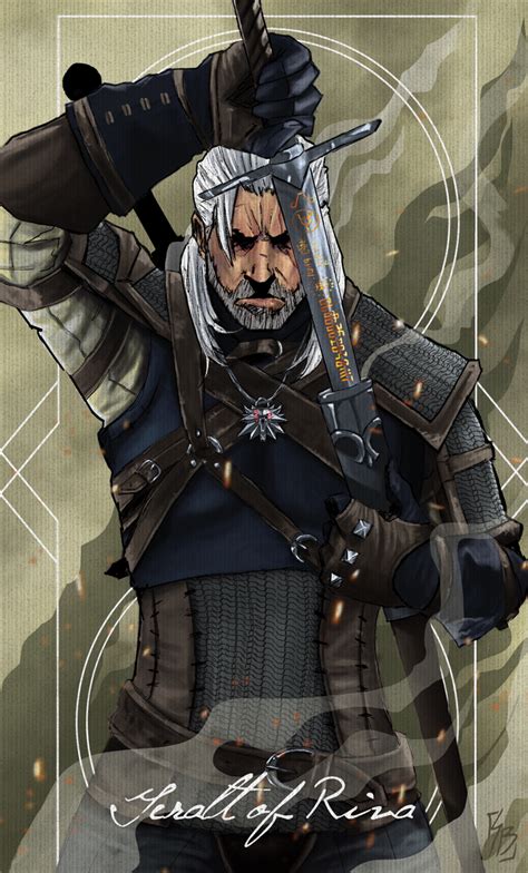 Geralt Of Riva Witcher Wild Hunt Fan Art By Samrobertbrooks On