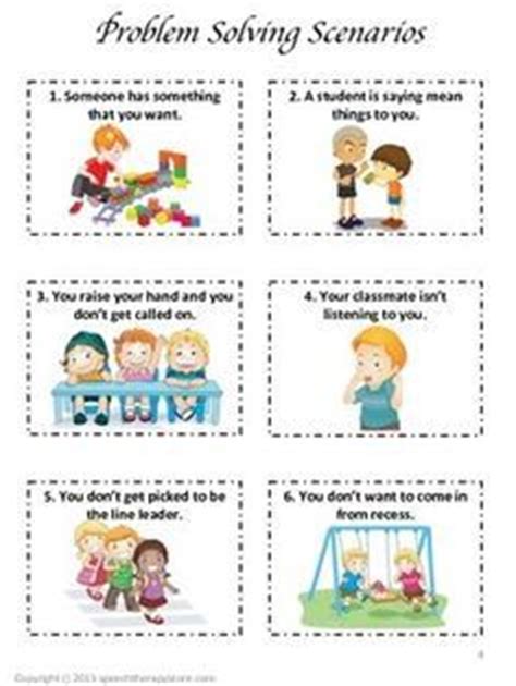Feeling overwhelmed by everyday problems? Speech Therapy Problem Solving Scenarios & Graphic ...