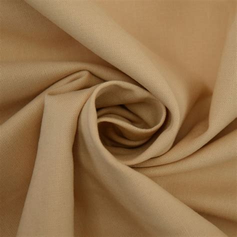 Cotton Cretonne Beige Fabrics Hemmers