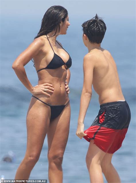 Pia Miller Sizzles In A Black String Bikini As She Enjoys Clovelly