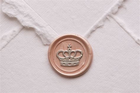 Crown Wax Seal Regal Wax Seal Stamp King And Queen Wedding Etsy