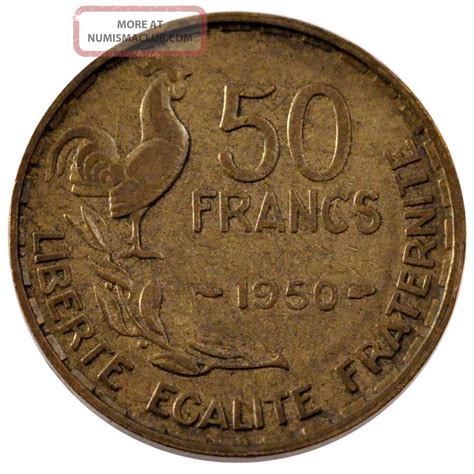 French Coin French Fourth Republic 50 Francs Guiraud
