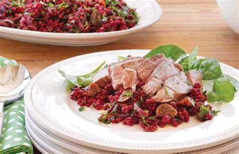 Make my griddled lamb steaks with roasted aubergines, tomatoes and couscous. Lamb steaks with beetroot and fig Israeli couscous ...