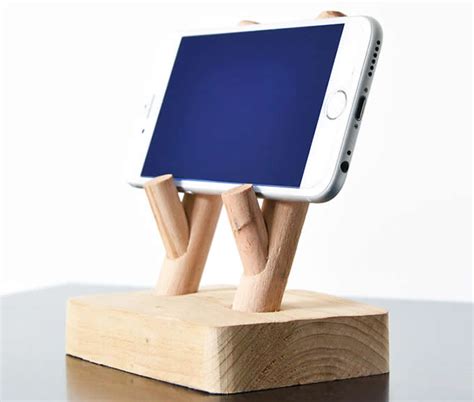 Wood Mobile Phone Stand Smartphone Cell Phone Stand Holder Feelt