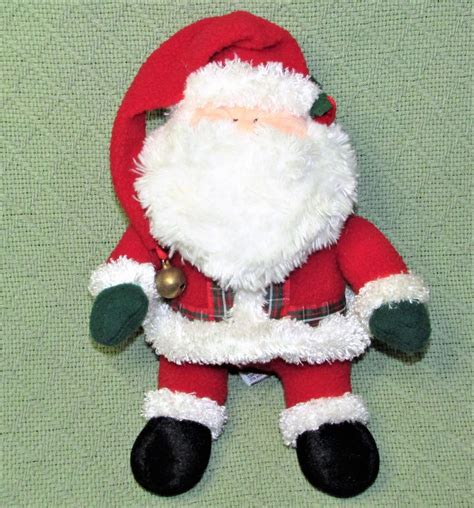 Gund Santa Claus Plush Christmas Stuffed Doll Toy Jingle Bell 10 88834