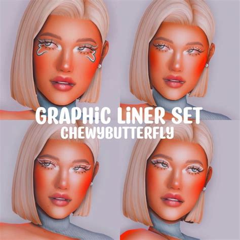 Graphic Liner Set Chewybutterfly On Patreon Sims Sims 4 Sims 4 Cc