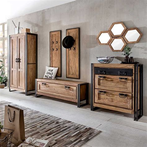 Weitere ideen zu garderobe modern, wohnung, garderobe. Garderobenset India aus Sheesham Massivholz | Pharao24.de