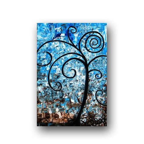 Blue Abstract Painting Tree Painting On By Heatherdaypaintings 25000