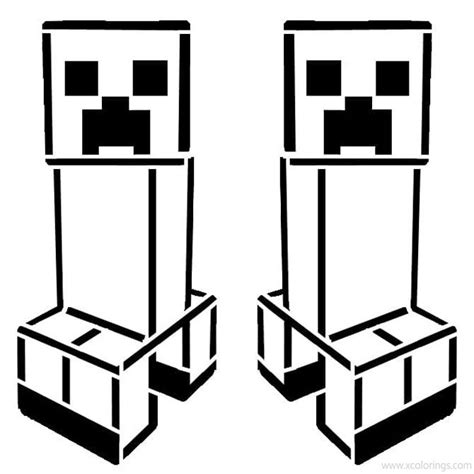 Creeper Coloring Pages From Minecraft Characters