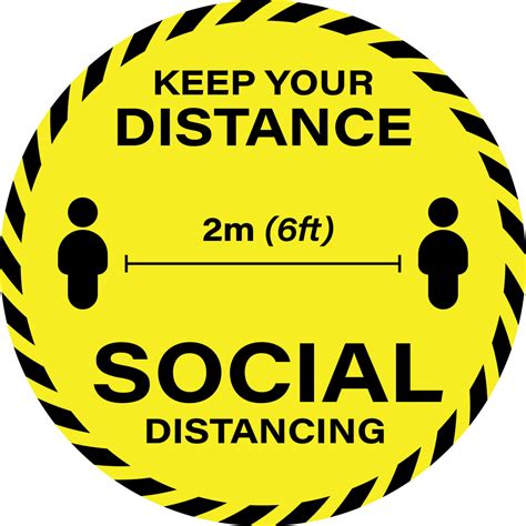 Social Distancing Floor Sticker 40cm Keep Your Distance Uk