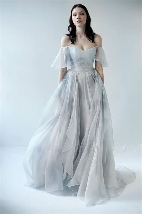 Off the shoulder inbal dror wedding dress | bridal musings wedding blog. Raincloud Skirt & Raine Top | Beautiful gowns, Dresses ...