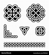 Celtic knots patterns Royalty Free Vector Image
