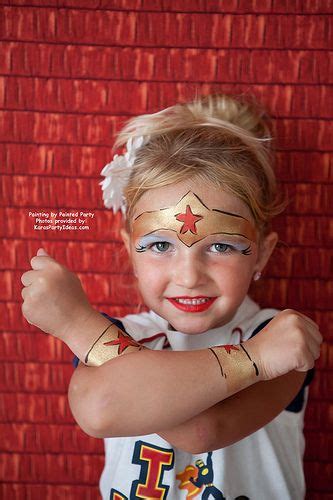 Wonder Woman Face Painting Easy Face Painting Face Paint