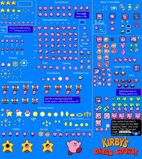 Snes Kirbys Dream Course Kirby The Spriters Resource