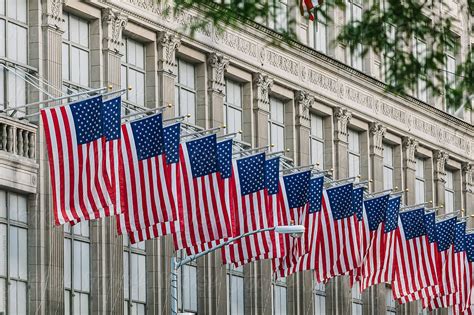Us Flags In A Manhattan Building By Stocksy Contributor Victor