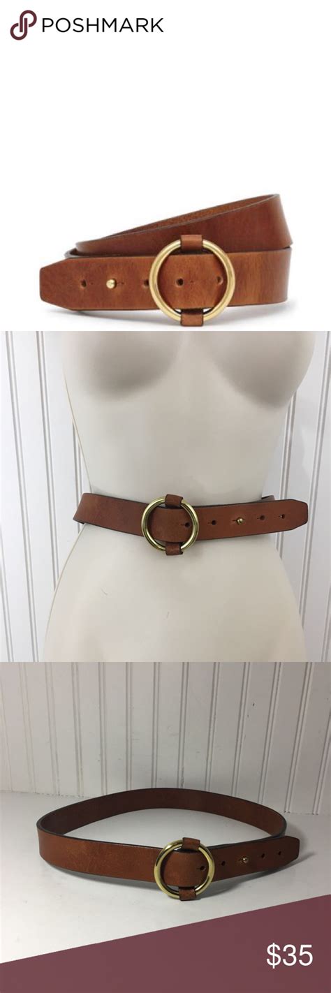Reiss Womens Field Circle Leather Brown Belt Leather Brown Belt