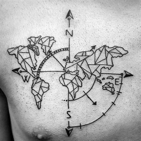 50 Simple Compass Tattoos For Men Directional Design Ideas Compass