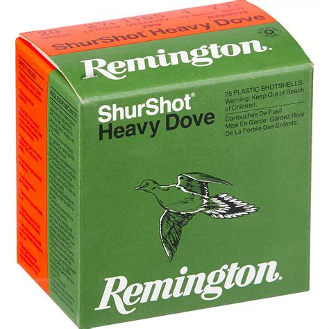 Remington Shurshot Heavy Dove 20 Gauge 75 Shotshells Academy