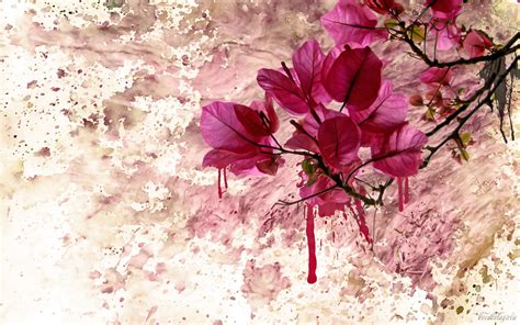 Flower Art Paint Wallpaper X