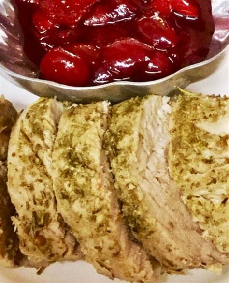 Add barbecue sauce or other sauces and serve as desired. Rosemary Pork Tenderloin with Cherry Riesling Sauce | Wine food pairing, Easy homemade desserts