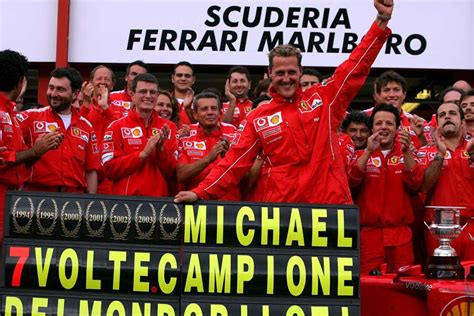 Michael Schumacher Celebrates Winning His Seventh Drivers Title At Spa Formula 1 Photos