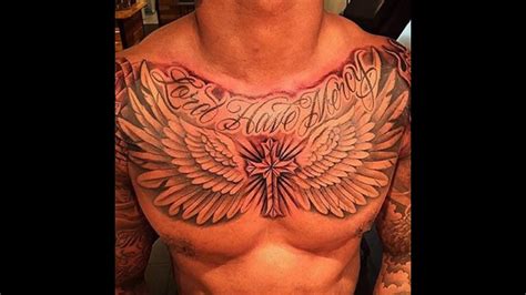 wing chest tattoo