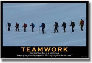 According to a study done by ernst & young, a work culture that doesn't inspire teamwork is one of the top reasons people quit their jobs. NEW Motivational TEAMWORK POSTER - Henry Ford Quote - Sports Ski Team | eBay