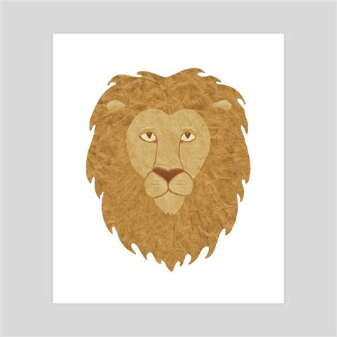 Paper Lion Collage An Art Print By Lesley Kim Inprnt