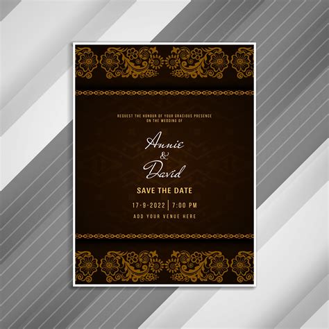 Abstract Wedding Invitation Elegant Card Design 254798 Vector Art At
