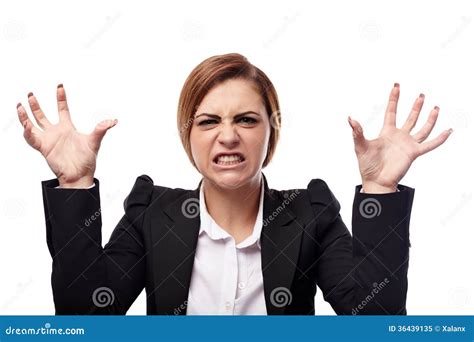 Angry Businesswoman Stock Image Image Of Female Business 36439135