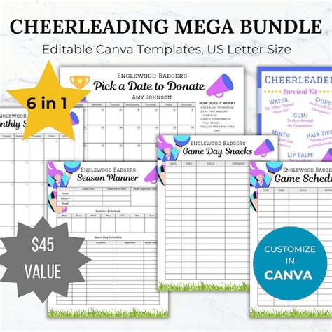 Cheer Calendar Fundraiser Template Etsy