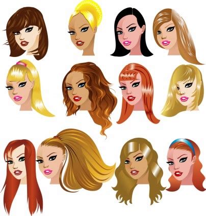 Cartoon Woman Hairstyle Vector Vector Cartoon Free Vector Free Download