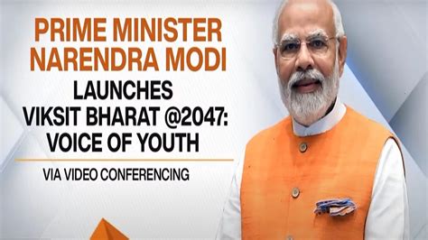 prime minister modi unveils viksit bharat 2047 voice of youth initiative propelling india