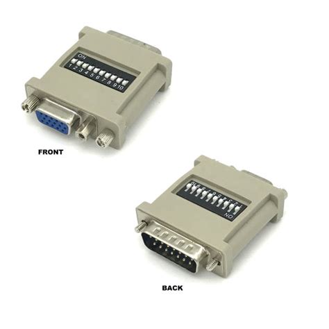 kentek hd15 vga svga monitor female to db15 mac male m f converter adapter 10 dip switch pc ibm