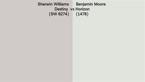 Sherwin Williams Destiny Sw 6274 Vs Benjamin Moore Horizon 1478