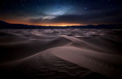 Hd Wallpaper Brown Desert Night Nature Scenics Nature Sky