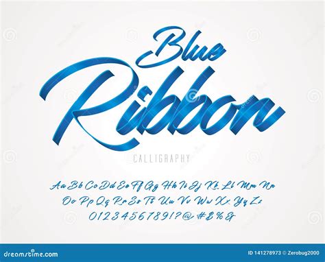 Ribbon Font Vector Design Typeface Alphabet Logo