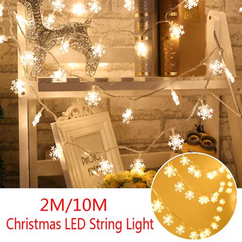 Christmas Snowflake Fairy Lights 10m 80 Led Fairy Lights Waterproof