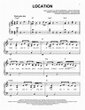 Khalid "Location" Sheet Music PDF Notes, Chords | Pop Score Piano ...