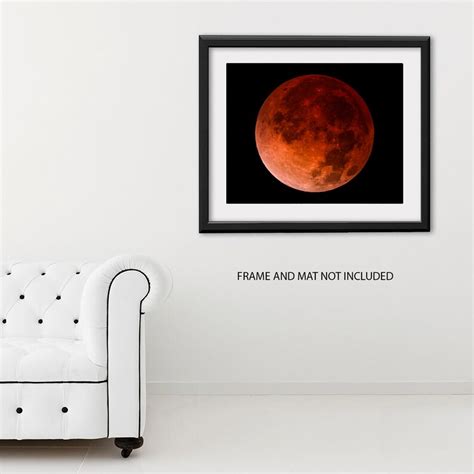 Lunar Eclipse Print Lunar Eclipse Wall Art Astrophotography