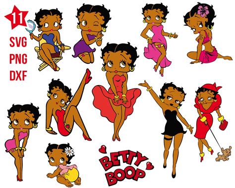 Betty Boop Black Svg Betty Boop Black Png Character Svg Betty Boop