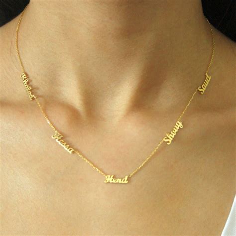 Custom Multiple Nameplate Chain Chokers Necklaces Jewelry Stainless
