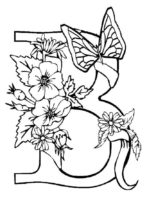 Coloring Pages Of Flowers And Butterflies Educative Printable Rose